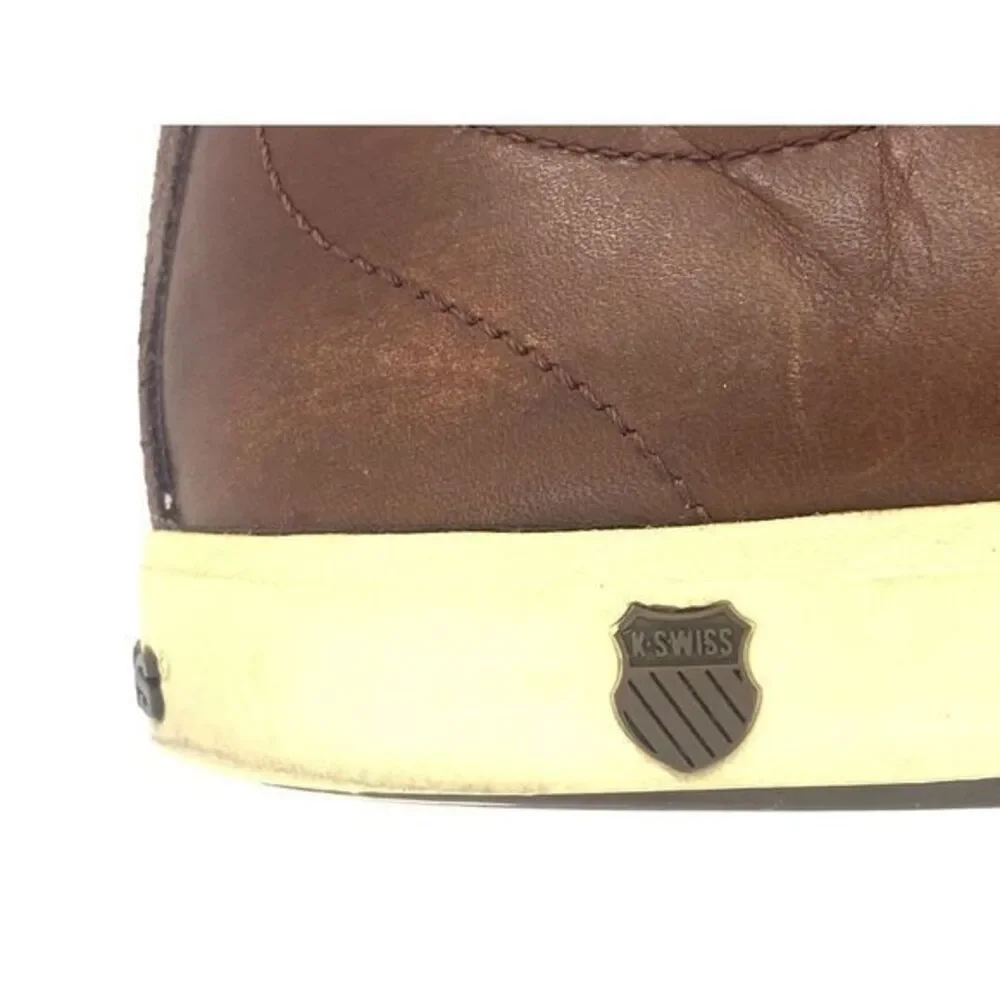 K-Swiss Clean Classic Low 02874289 Sneaker Brown Leather Mens  US 9 / EUR 42‎
